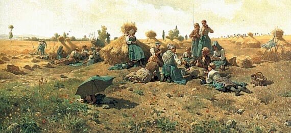 Peasants Lunching In A Field